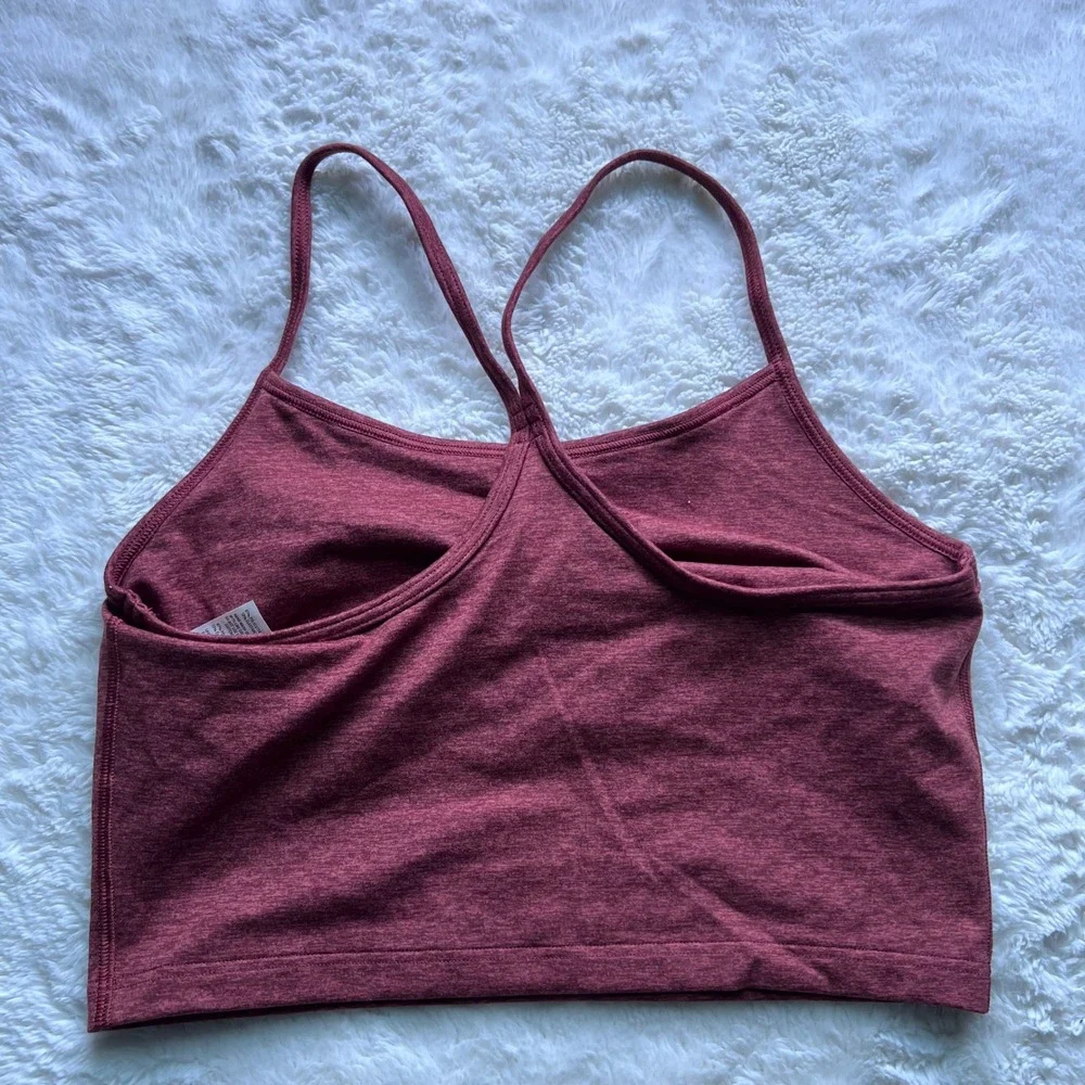 OFFLINE by Aerie The Hugger Recharge Sports Bra Heathered Burgundy Medium NWOT
